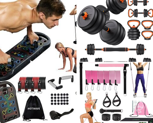 Gym equipments 🏋️ cover photo collage