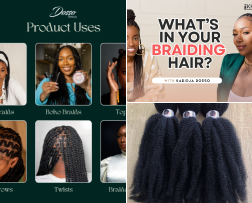 Non-toxic Hair Extensions & Braiding Hair cover photo collage