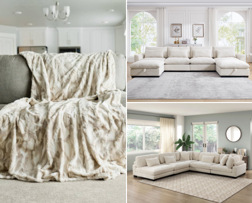 Cozy Modern Rustic Style Living Room cover photo collage