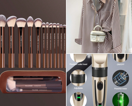 Online Shopping cover photo collage
