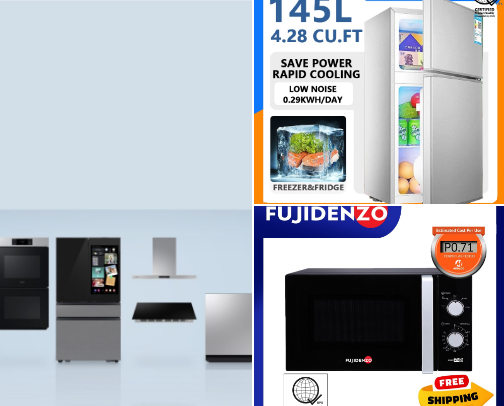 Here’s a complete home appliances recommendation guide with a section list and detailed descriptions so it’s easy to browse like a product catalog: cover photo collage