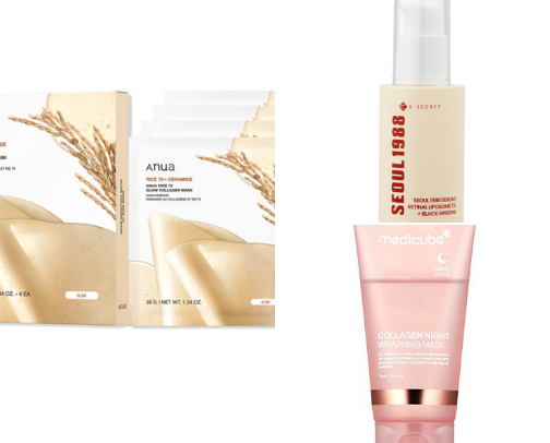 My favourite skincare products for glowy radiant skin 🫧 cover photo collage