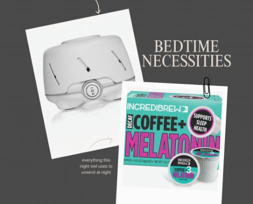 Bedtime necessities cover photo collage