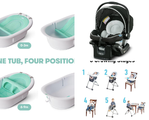 BIG BABY ESSENTIALS: Cribs, Strollers, + More cover photo collage