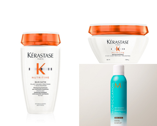 My go-to hair products cover photo collage