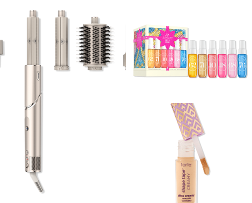 Beauty products cover photo collage