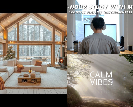 Things I Watch & Listen to When I Need a Mental Reset cover photo collage