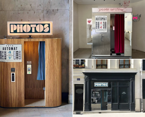 Photoautomat in the world (analog film/vintage photobooth) cover photo collage