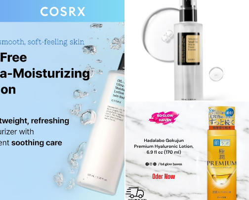 My Favorite Hydrating Skincare Products cover photo collage
