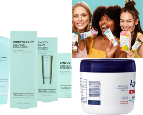 Skincare cover photo collage