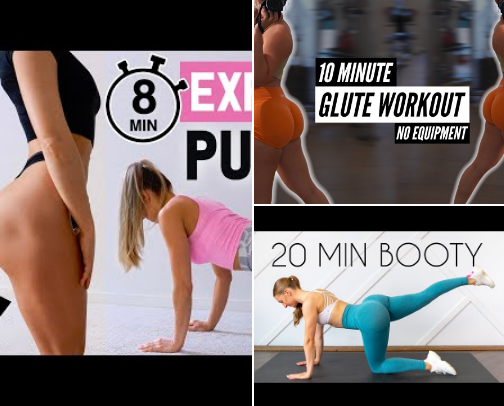 At-home workout videos cover photo collage