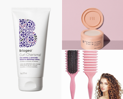 My Curly Hair-Care Necessities cover photo collage