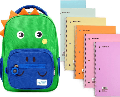 School supplies cover photo collage