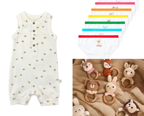 Adorable, reliable, and affordable baby and toddler clothing. cover photo collage