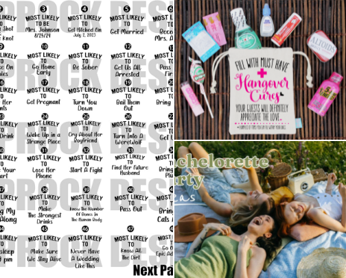 Bachelorette Party cover photo collage