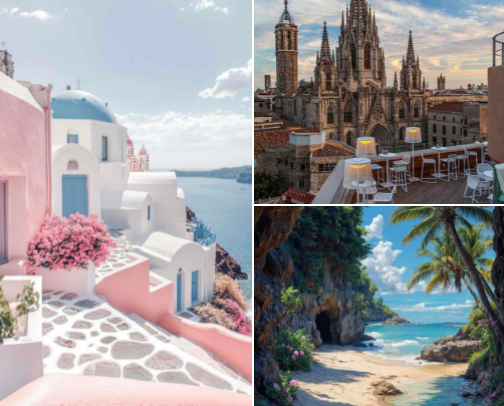 My Top 3 Destinations cover photo collage