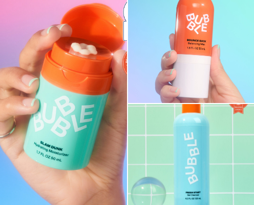 New bubble skin care cover photo collage