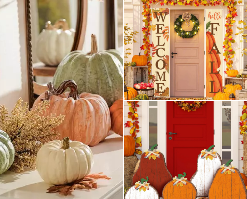 Fall decorations cover photo collage