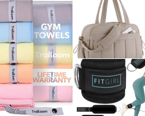 Gym girl essentials ✨️ cover photo collage