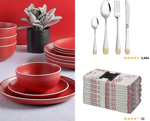 Christmas Dinnerware cover photo collage