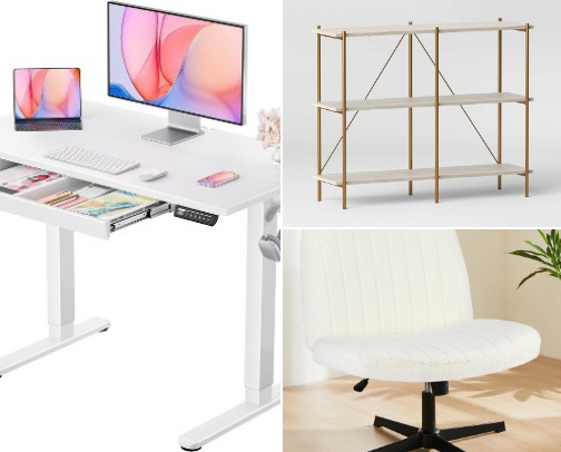 Soft Life Home Office Setup (Cozy + Productive Workspace) cover photo collage
