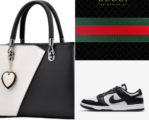 Shoes and garments cover photo collage