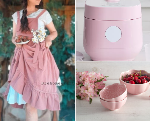 Pretty in a Pink Kitchen cover photo collage