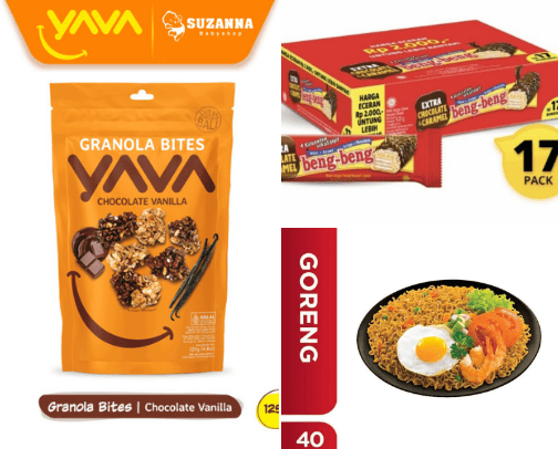 Indonesian favorite snack cover photo collage