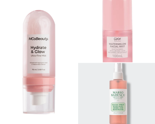 Facial mists cover photo collage