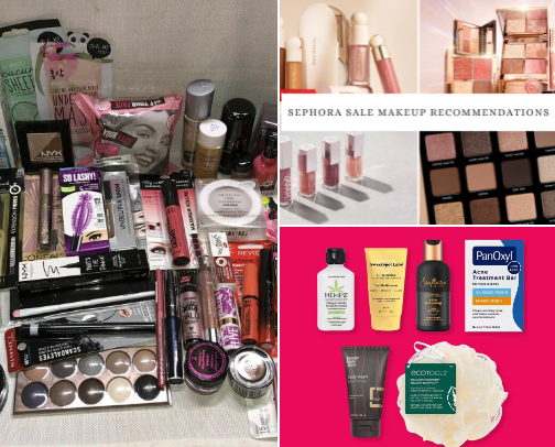 beauty bag / slay essentials cover photo collage