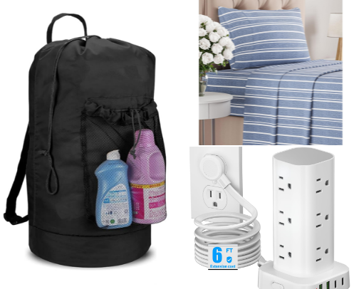 Dorm essentials cover photo collage