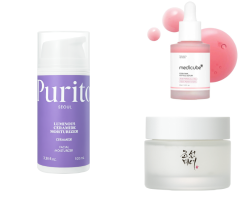 Korean cosmetic cover photo collage