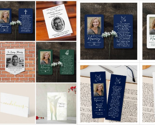 Funeral, Memorial & Sympathy Cards cover photo collage