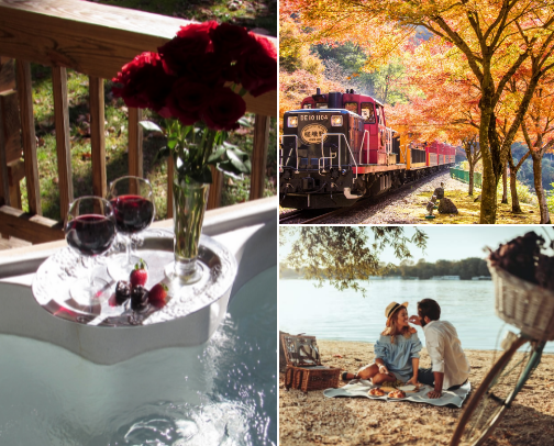 Romantic getaway cover photo collage