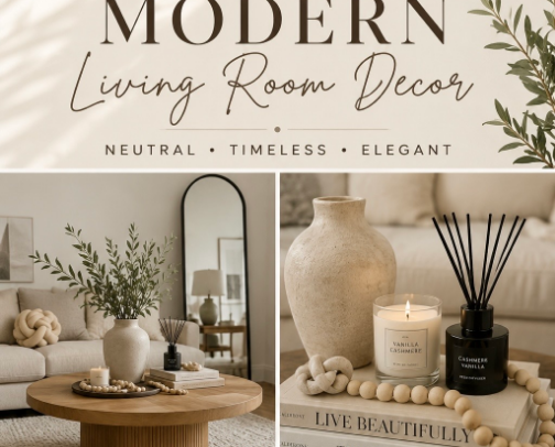 Modern Living Room Decor💫 cover photo collage