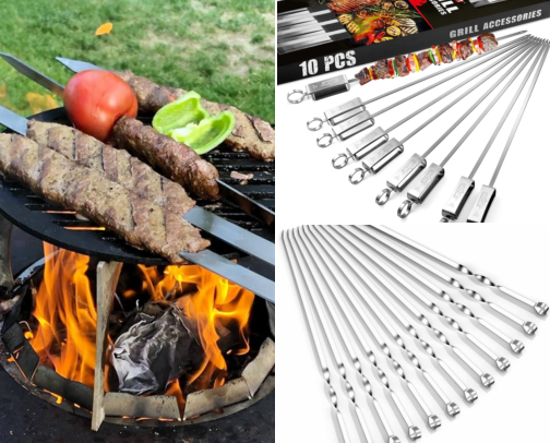 I Finally Found Flat Blade Kebab Skewers That Stop Meat From Spinning cover photo collage
