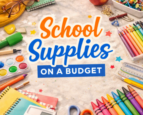 School Supply Essentials on a Budget cover photo collage