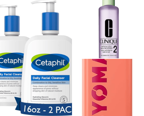 skincare routine cover photo collage