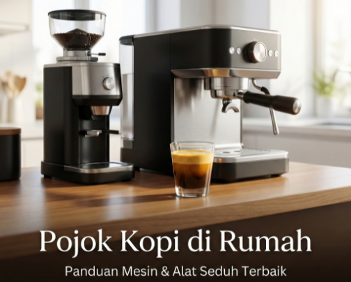 Pilihan Mesin Kopi & Perlengkapan Home Cafe: Solusi Seduh Berkualitas di Rumah cover photo collage