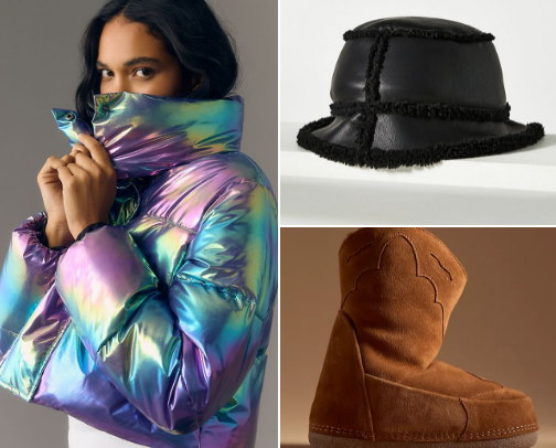 Cozy casual winter wear cover photo collage