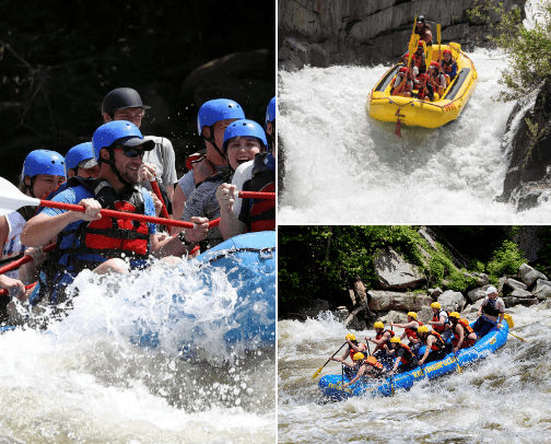 White Water Rafting Adventures cover photo collage