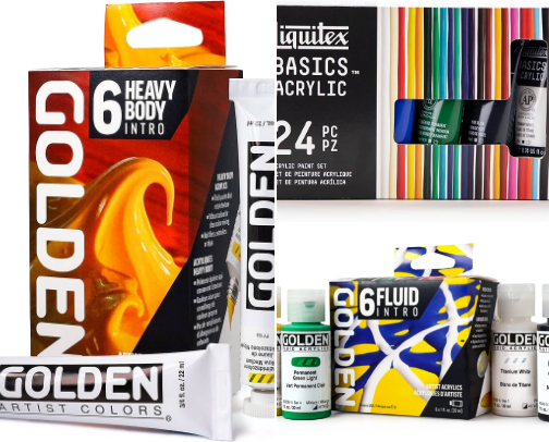 Best Acrylic Painting Supplies cover photo collage