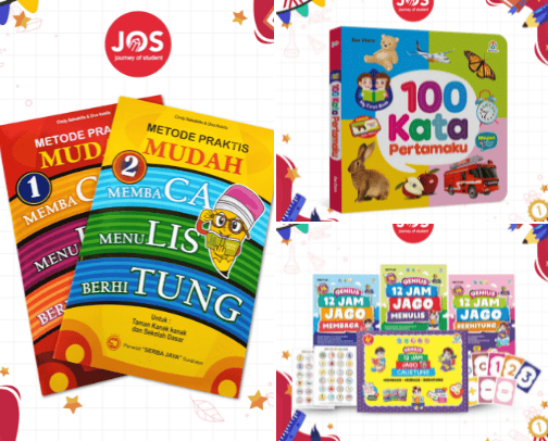Buku anak calistung cover photo collage