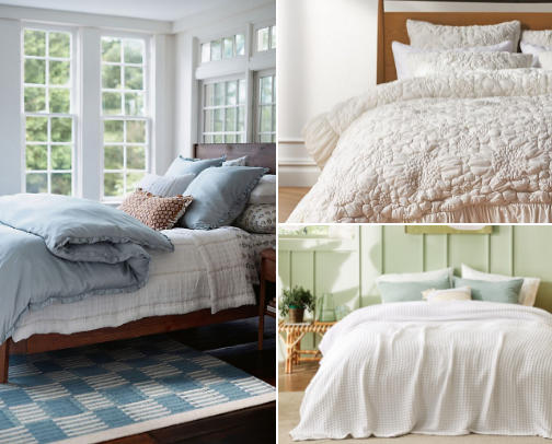 Bedding, Throws and Pillows cover photo collage