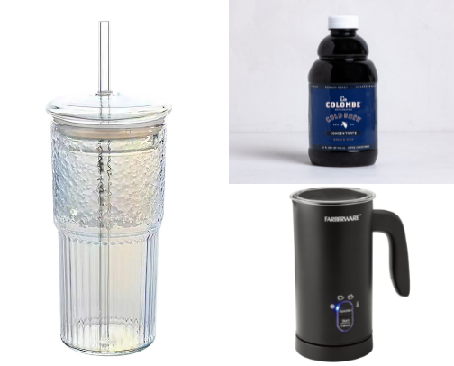 Blueberry Pancake Iced Latte🫐🥞☕️ cover photo collage