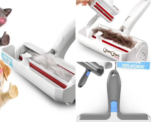 Best Roller Pet Hair Remover – Reusable, No Mess, Works on Furniture, Bedding & Clothes cover photo collage