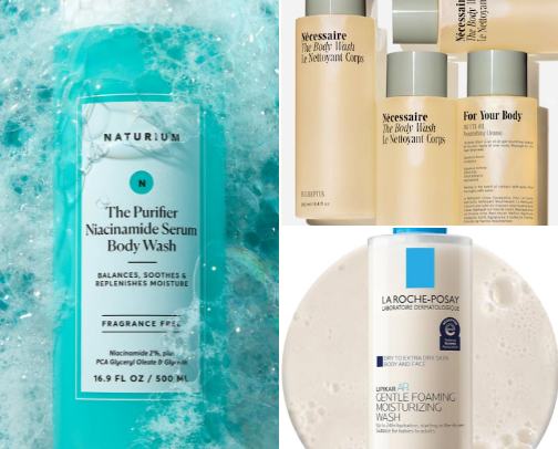 Low-tox, fragrance free skincare cover photo collage