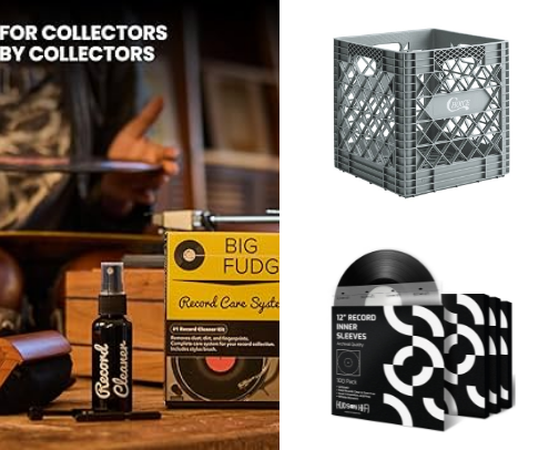 The Essentials: Everything You Need to Start and Preserve Your Record Collection cover photo collage