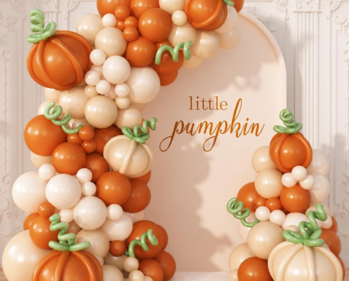 Little pumpkin baby shower cover photo collage