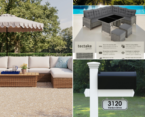 SILLONES Y SILLAS PARA  TERRAZAS Y JARDÍN cover photo collage
